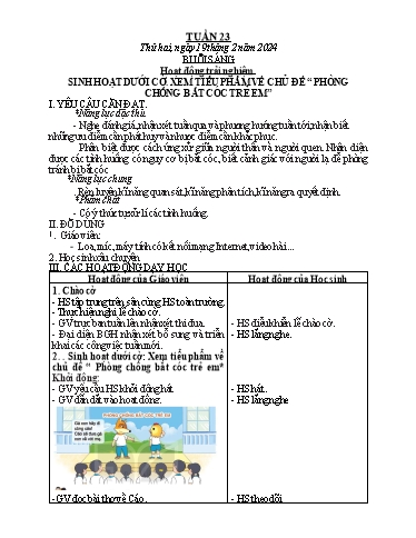 Giáo án các môn Khối 2 - Tuần 23 - Năm học 2023-2024 - Nguyễn Thị Thanh Huyền