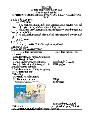Giáo án các môn Lớp 2 - Tuần 10 - Năm học 2023-2024 - Nguyễn Thị Thanh Huyền