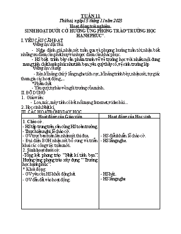 Giáo án các môn Lớp 2 - Tuần 11 - Năm học 2023-2024 - Nguyễn Thị Thanh Huyền