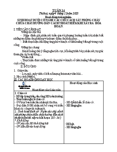 Giáo án các môn Lớp 2 - Tuần 14 - Năm học 2023-2024 - Nguyễn Thị Thanh Huyền