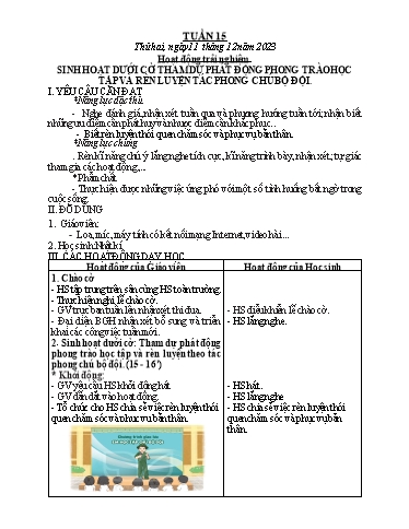 Giáo án các môn Lớp 2 - Tuần 15 - Năm học 2023-2024 - Nguyễn Thị Thanh Huyền