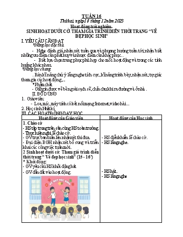 Giáo án các môn Lớp 2 - Tuần 16 - Năm học 2023-2024 - Nguyễn Thị Thanh Huyền