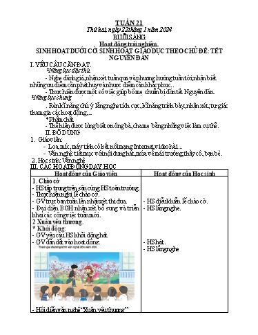Giáo án các môn Lớp 2 - Tuần 21 - Năm học 2023-2024 - Nguyễn Thị Thanh Huyền