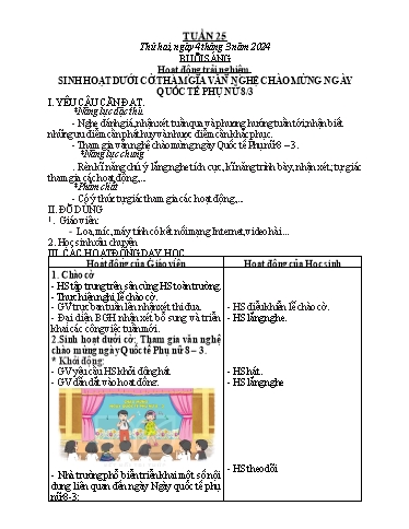 Giáo án các môn Lớp 2 - Tuần 25 - Năm học 2023-2024 - Nguyễn Thị Thanh Huyền