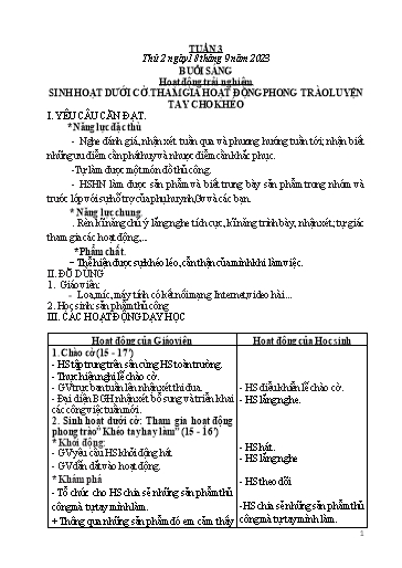 Giáo án các môn Lớp 2 - Tuần 3 - Năm học 2023-2024 - Nguyễn Thị Thanh Huyền