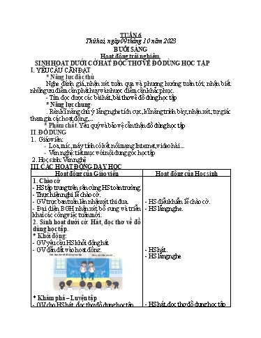 Giáo án các môn Lớp 2 - Tuần 6 - Năm học 2023-2024 - Nguyễn Thị Thanh Huyền