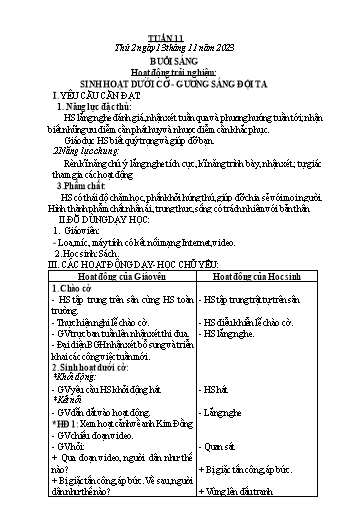Giáo án các môn Lớp 3 - Tuần 11 - Năm học 2023-2024 - Phan Thị Tú Anh