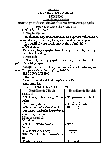 Giáo án các môn Lớp 3 - Tuần 15 - Năm học 2023-2024 - Phan Thị Tú Anh