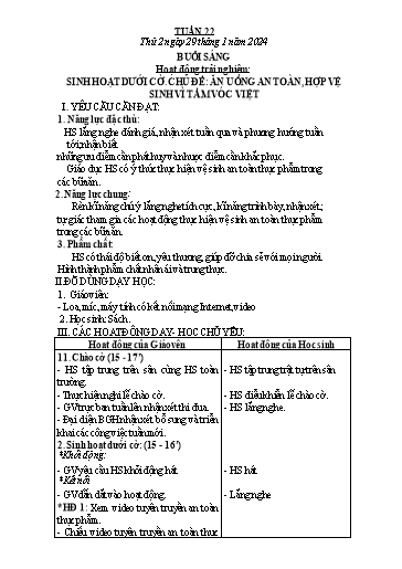 Giáo án các môn Lớp 3 - Tuần 22 - Năm học 2023-2024 - Phan Thị Tú Anh