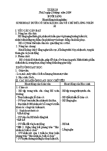 Giáo án các môn Lớp 3 - Tuần 28 - Năm học 2023-2024 - Phan Thị Tú Anh