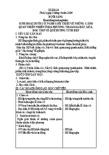 Giáo án các môn Lớp 3 - Tuần 29 - Năm học 2023-2024 - Phan Thị Tú Anh