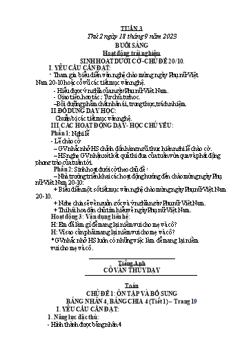 Giáo án các môn Lớp 3 - Tuần 3 - Năm học 2023-2024 - Phan Thị Tú Anh