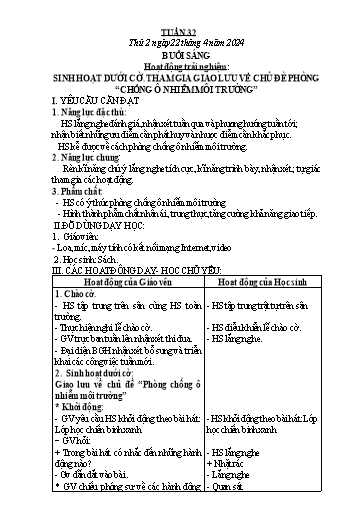 Giáo án các môn Lớp 3 - Tuần 32 - Năm học 2023-2024 - Phan Thị Tú Anh