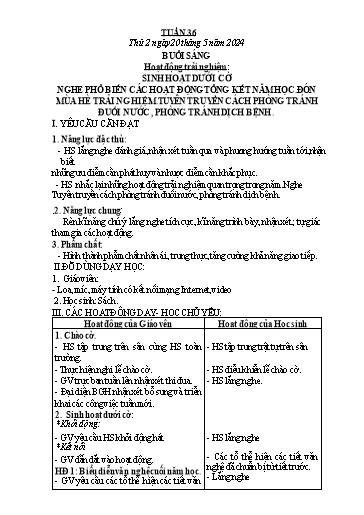 Giáo án các môn Lớp 3 - Tuần 36 - Năm học 2023-2024 - Phan Thị Tú Anh
