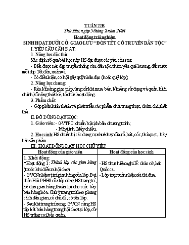 Kế hoạch bài dạy các môn Khối 1 - Tuần 22 - Năm học 2023-2024 - Nguyễn Thị Phương