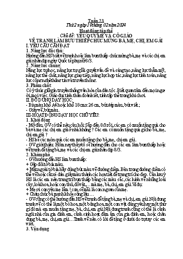 Kế hoạch bài dạy các môn Khối 5 - Tuần 23 - Năm học 2023-2024 - Phan Thị Quỳnh Trang
