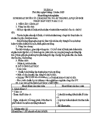 Kế hoạch bài dạy các môn Lớp 1 - Tuần 14 - Năm học 2023-2024 - Nguyễn Thị Phương
