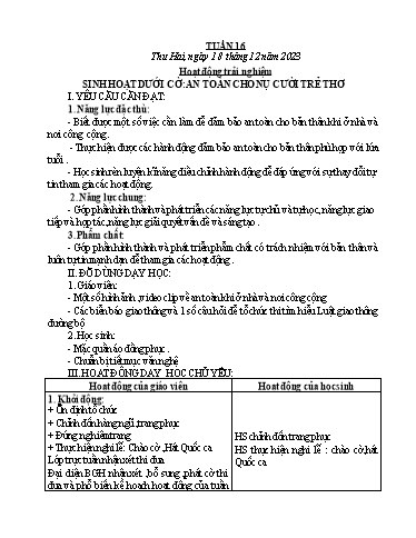 Kế hoạch bài dạy các môn Lớp 1 - Tuần 16 - Năm học 2023-2024 - Nguyễn Thị Phương
