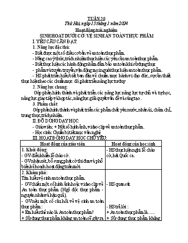 Kế hoạch bài dạy các môn Lớp 1 - Tuần 20 - Năm học 2023-2024 - Nguyễn Thị Phương