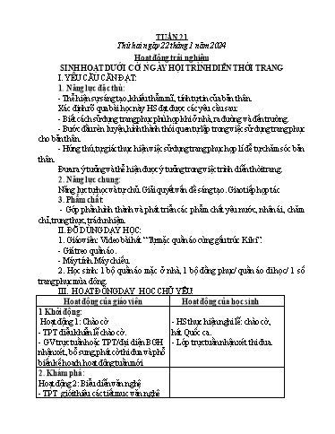 Kế hoạch bài dạy các môn Lớp 1 - Tuần 21 - Năm học 2023-2024 - Lê Thị Kim Hiền