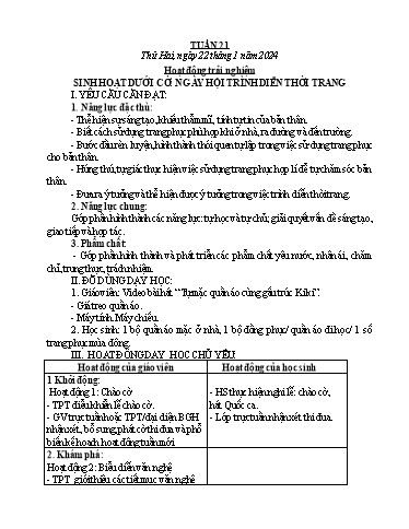 Kế hoạch bài dạy các môn Lớp 1 - Tuần 21 - Năm học 2023-2024 - Nguyễn Thị Phương