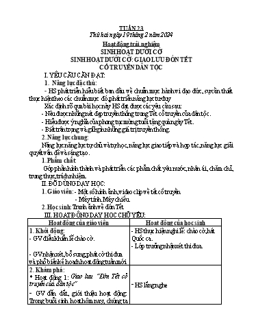 Kế hoạch bài dạy các môn Lớp 1 - Tuần 23 - Năm học 2023-2024 - Lê Thị Kim Hiền