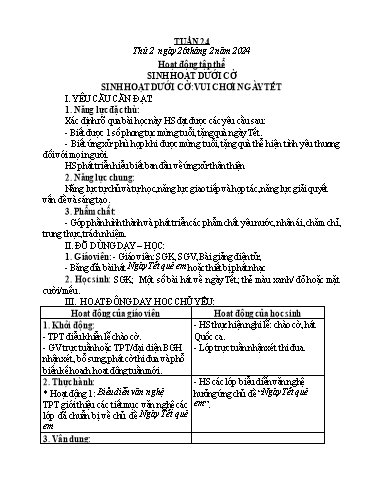 Kế hoạch bài dạy các môn Lớp 1 - Tuần 24 - Năm học 2023-2024 - Lê Thị Kim Hiền