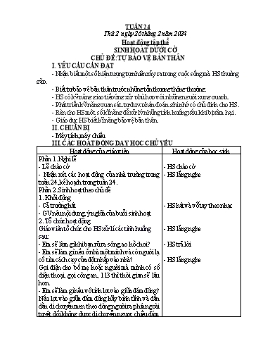 Kế hoạch bài dạy các môn Lớp 1 - Tuần 24 - Năm học 2023-2024 - Nguyễn Thị Phương
