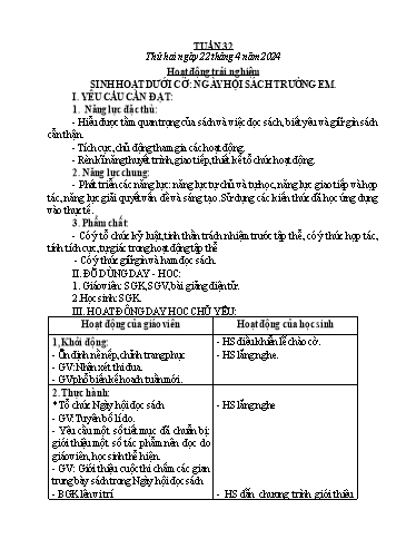 Kế hoạch bài dạy các môn Lớp 1 - Tuần 32 - Năm học 2023-2024 - Lê Thị Kim Hiền