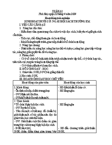 Kế hoạch bài dạy các môn Lớp 1 - Tuần 32 - Năm học 2023-2024 - Nguyễn Thị Phương