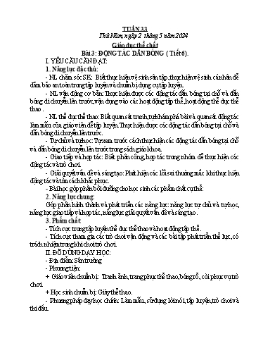 Kế hoạch bài dạy các môn Lớp 1 - Tuần 33 - Năm học 2023-2024 - Nguyễn Thị Phương