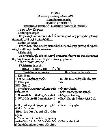 Kế hoạch bài dạy các môn Lớp 1 - Tuần 5 - Năm học 2023-2024 - Nguyễn Thị Phương