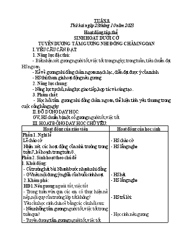 Kế hoạch bài dạy các môn Lớp 1 - Tuần 8 - Năm học 2023-2024 - Lê Thị Kim Hiền