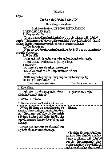 Kế hoạch bài dạy các môn Lớp 2+4+5 - Tuần 36 - Năm học 2023-2024 - Trần Thị Tuyết
