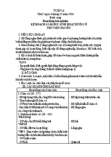 Kế hoạch bài dạy các môn Lớp 3 - Tuần 14 - Năm học 2023-2024 - Nguyễn Thị Dung