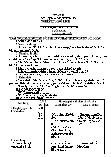 Kế hoạch bài dạy các môn Lớp 3 - Tuần 18 - Năm học 2023-2024 - Nguyễn Thị Dung