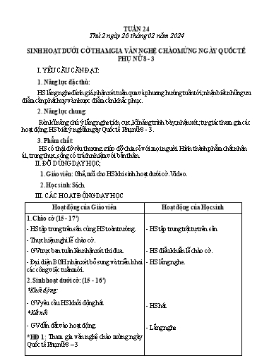 Kế hoạch bài dạy các môn Lớp 3 - Tuần 24 - Năm học 2023-2024 - Nguyễn Thị Dung