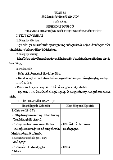 Kế hoạch bài dạy các môn Lớp 3 - Tuần 34 - Năm học 2023-2024 - Nguyễn Thị Dung