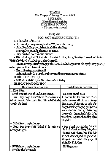 Kế hoạch bài dạy các môn Lớp 3 - Tuần 36 - Năm học 2023-2024 - Nguyễn Thị Dung