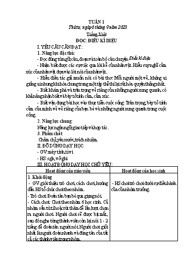 Kế hoạch bài dạy các môn Lớp 4 - Tuần 1 - Năm học 2023-2024 - Phạm Thị Hằng