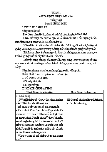 Kế hoạch bài dạy các môn Lớp 4 - Tuần 1 - Năm học 2023-2024 - Võ Thị Hồng Gấm