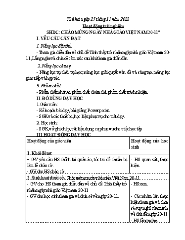 Kế hoạch bài dạy các môn Lớp 4 - Tuần 13 - Năm học 2023-2024 - Phạm Thị Hằng