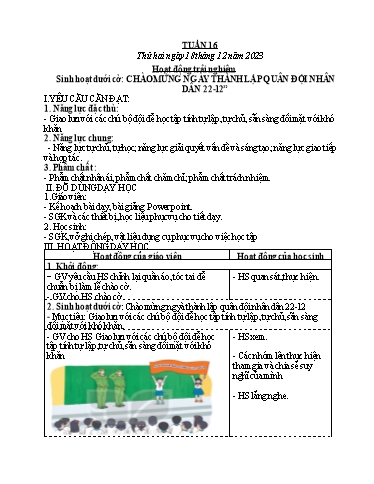 Kế hoạch bài dạy các môn Lớp 4 - Tuần 16 - Năm học 2023-2024 - Phạm Thị Hằng