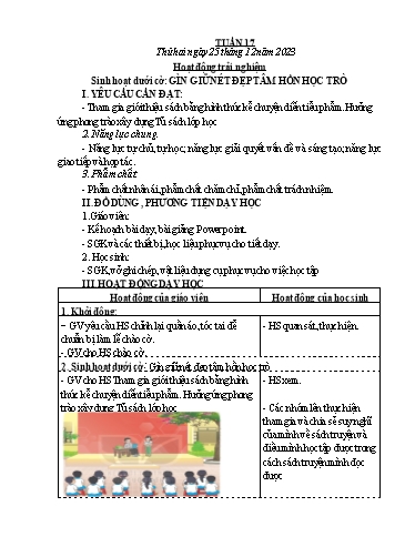 Kế hoạch bài dạy các môn Lớp 4 - Tuần 17 - Năm học 2023-2024 - Võ Thị Hồng Gấm