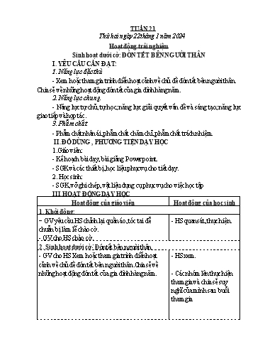 Kế hoạch bài dạy các môn Lớp 4 - Tuần 21 - Năm học 2023-2024 - Võ Thị Hồng Gấm