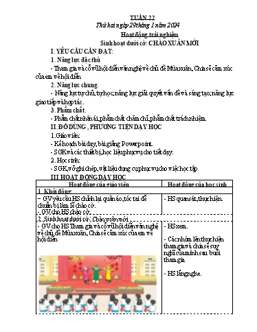 Kế hoạch bài dạy các môn Lớp 4 - Tuần 22 - Năm học 2023-2024 - Võ Thị Hồng Gấm