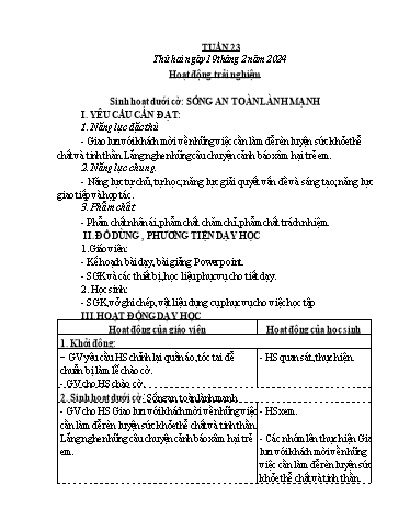 Kế hoạch bài dạy các môn Lớp 4 - Tuần 23 - Năm học 2023-2024 - Phạm Thị Hằng