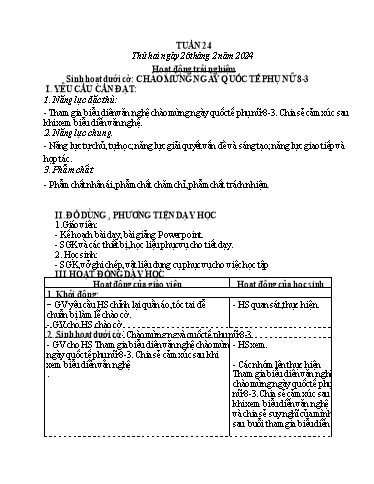 Kế hoạch bài dạy các môn Lớp 4 - Tuần 24 - Năm học 2023-2024 - Phạm Thị Hằng