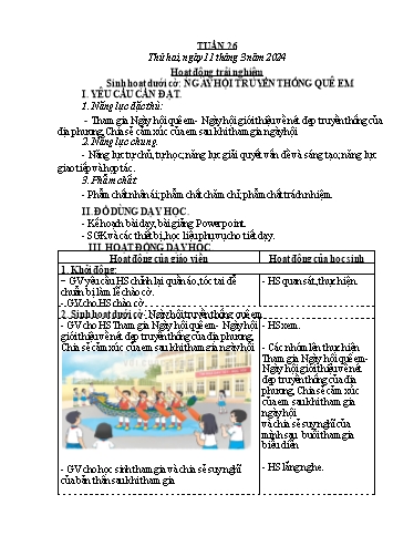 Kế hoạch bài dạy các môn Lớp 4 - Tuần 26 - Năm học 2023-2024 - Võ Thị Hồng Gấm
