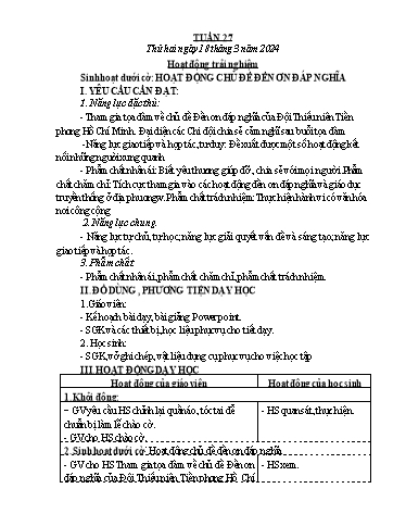 Kế hoạch bài dạy các môn Lớp 4 - Tuần 27 - Năm học 2023-2024 - Phạm Thị Hằng